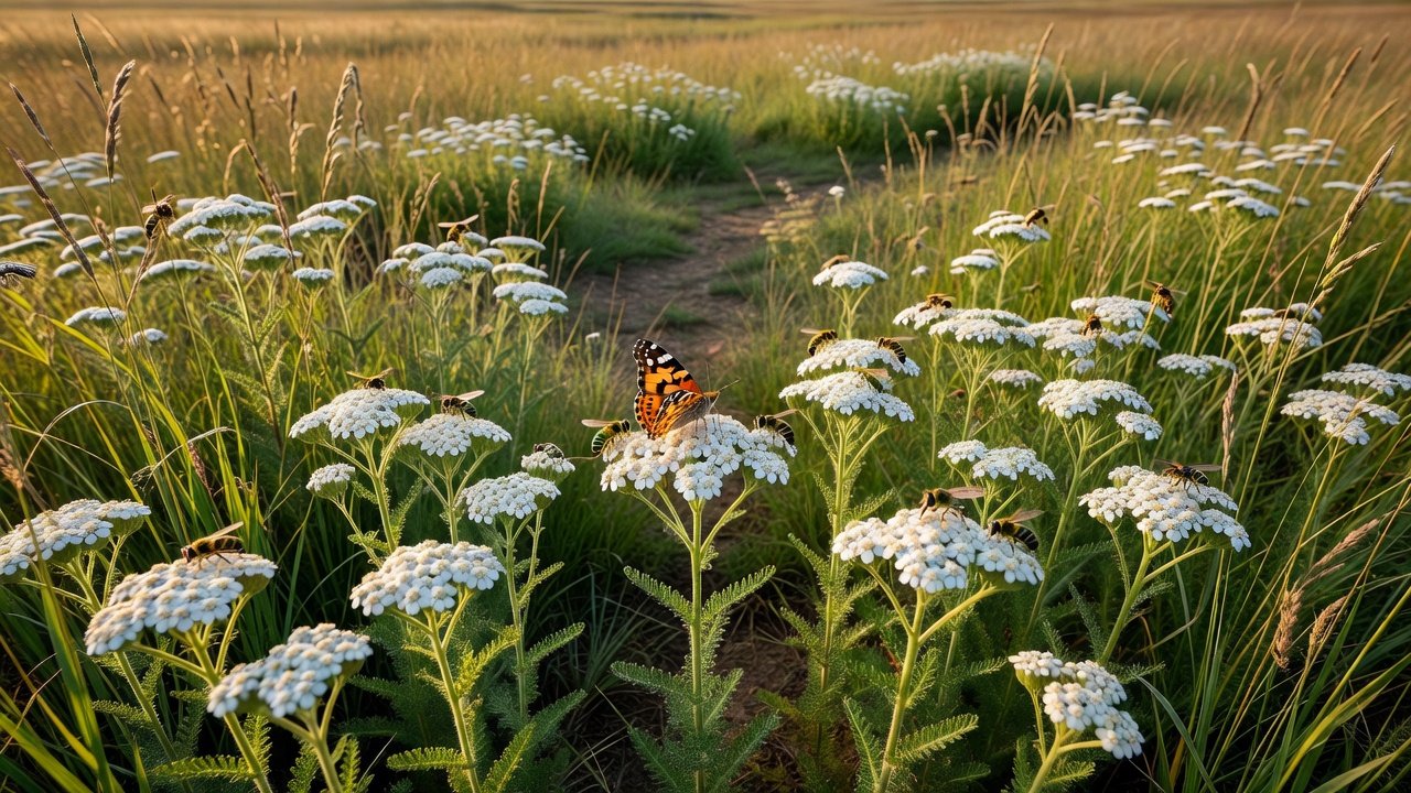 How Yarrow Patches Shape Insect Migration Routes in Dynamic Grassland Environments